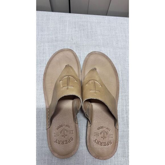 SPERRY TOPSIDERS SEAPORT TAN LEATHER SANDALS WOMENS SZ 9 - Picture 12 of 12